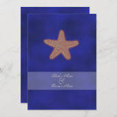 Beach bruiloft elegant party-thema kaart (Voorkant / Achterkant)