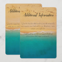 Beach Bruiloft Extra Info Kaart
