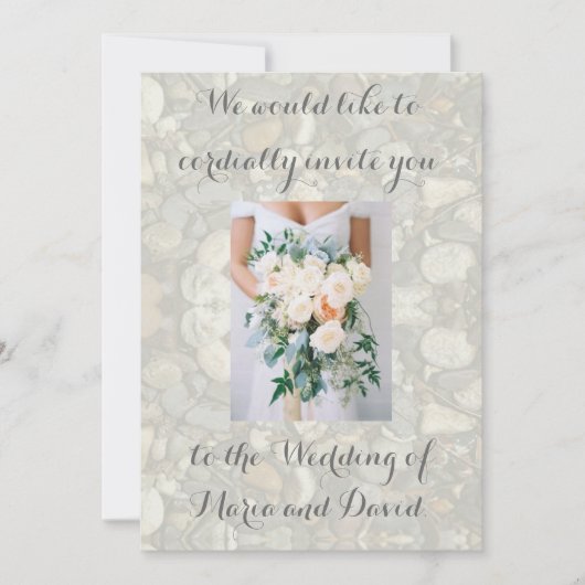 Beach bruiloft kaart (Voorkant)