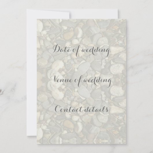 Beach bruiloft kaart (Achterkant)