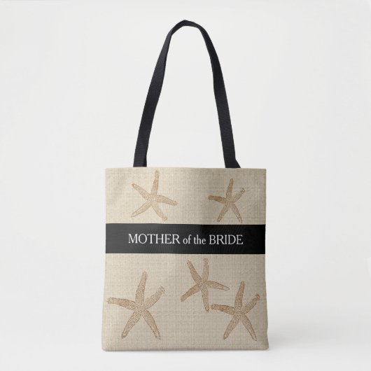 Beach bruiloft moeder bruidmonogram naam tote bag (Voorkant)