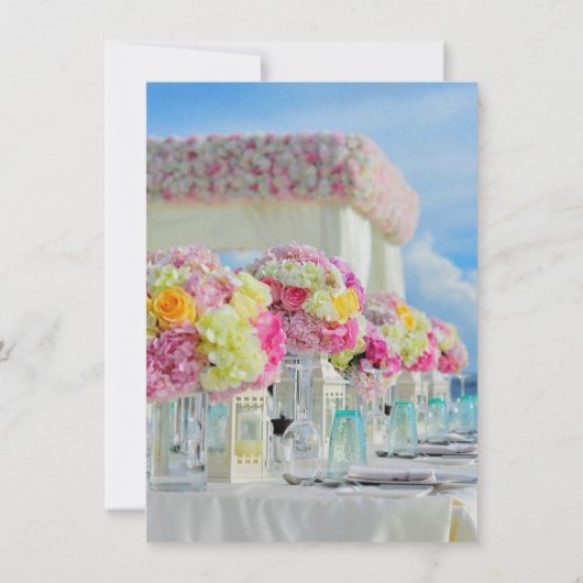 Beach, bruiloft, ontvangst, tabelinstelling, Cente (Achterkant)