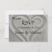 Beach bruiloft-ontvangstkaart RSVP kaartje (Achterkant)