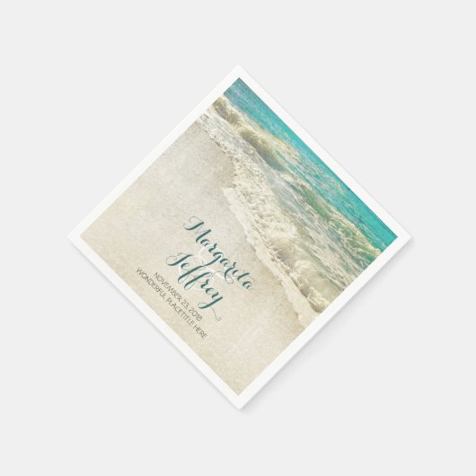  Beach bruiloft papieren servetten (Hoek)