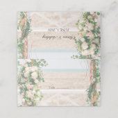 Beach bruiloft plaats/Kaarten escorte Plaatskaartje (Buitenkant ongevouwen)