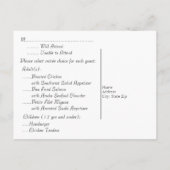 Beach bruiloft reactie Kaart (Achterkant)