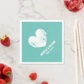 Beach bruiloft servetten | rustige turquoise en wi (Insitu)