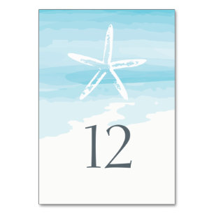 Beach bruiloft-tafelkaart kaart