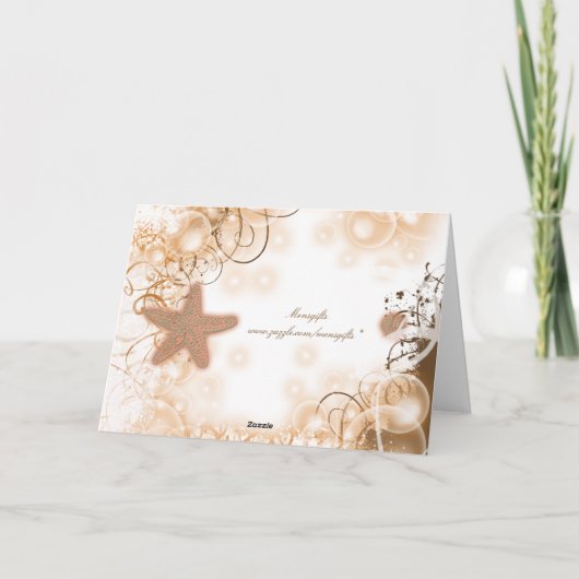 Beach bruiloft thema ~ Bedankt 2 (Achterkant)