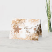 Beach bruiloft thema ~ Bedankt 2 (Voorkant)