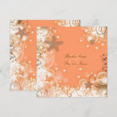 Beach bruiloft thema ~ elegant menu vierkant (Voorkant / Achterkant)