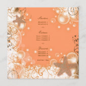 Beach bruiloft thema ~ elegant menu vierkant (Achterkant)