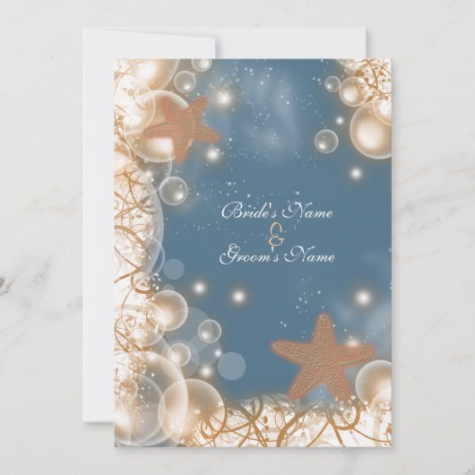 Beach bruiloft thema ~ elegant party custom kaart (Voorkant)
