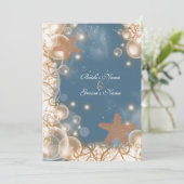 Beach bruiloft thema ~ elegant party custom kaart (Staand voorkant)