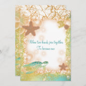 Beach bruiloft thema elegant party kaart (Voorkant / Achterkant)