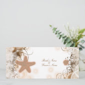 Beach bruiloft thema ~ elegant party kaart (Staand voorkant)