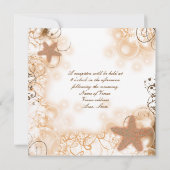 Beach bruiloft thema ~ elegante ontvangstkaart kaart (Achterkant)