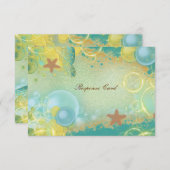 Beach bruiloft thema ~ Response rsvp card (Voorkant / Achterkant)