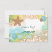 Beach bruiloft thema ~ Response rsvp card (Voorkant)