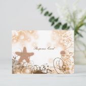 Beach bruiloft thema ~ response rsvp card 2 kaartje (Staand voorkant)