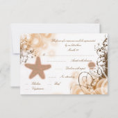 Beach bruiloft thema ~ response rsvp card 2 kaartje (Achterkant)