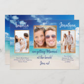 Beach bruiloft | uw foto's | personaliseren kaart (Voorkant / Achterkant)