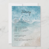 Beach bruiloft welkomstbrief reisschema kaart (Achterkant)