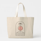 Beach bruiloft welkomsttas gepersonaliseerd groot  grote tote bag (Achterkant)