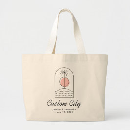 Beach bruiloft welkomsttas gepersonaliseerd groot  grote tote bag
