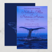 Beach bruiloft Zee op walvis Kaart (Voorkant / Achterkant)