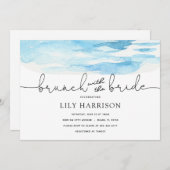 Beach Brunch met de bruidsdouche uitnodiging (Voorkant / Achterkant)