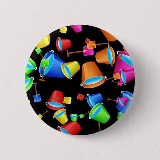 Beach Bucket-behangpapier Ronde Button 5,7 Cm (Voorkant)