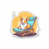 Beach Buddies: Snooze met een Uitzicht Sticker (Voorkant)