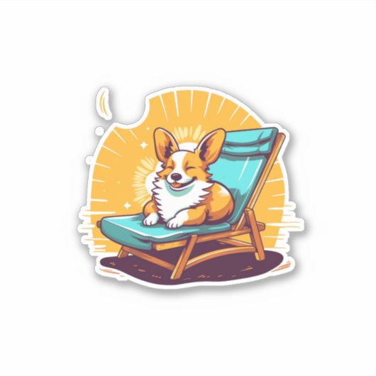 Beach Buddies: Snooze met een Uitzicht Sticker (Voorkant)