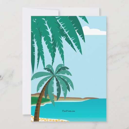 Beach Buddy Invitation Kaart (Achterkant)