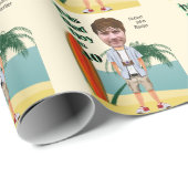 Beach Bum 40th 🌊😎 Mannen Verjaardag Bad Boy Fun Cadeaupapier (Rol Hoek)