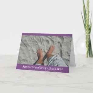 Beach Bum Birthday Card Kaart