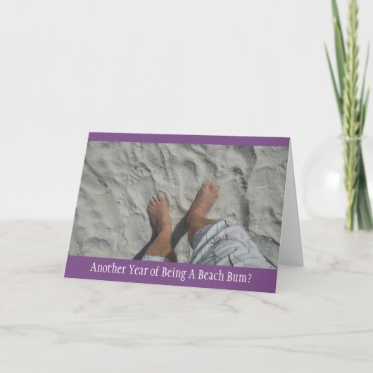 Beach Bum Birthday Card Kaart (Voorkant)