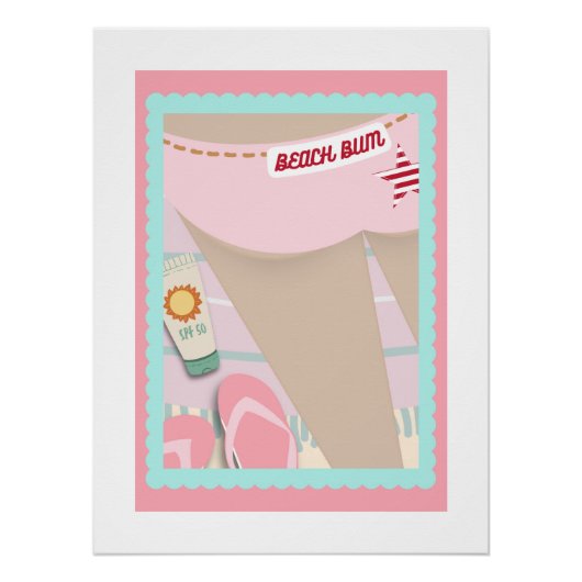 Beach Bum Border 1 Poster (Voorkant)