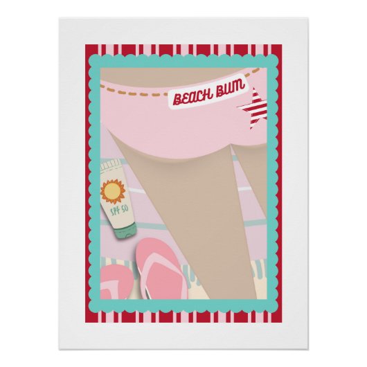Beach Bum Border 3 Poster (Voorkant)
