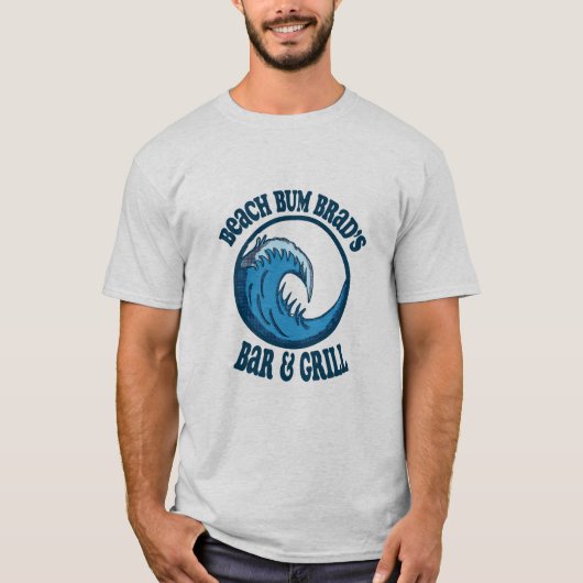 Beach Bum Brad Bar en Grill T-shirt (Voorkant)