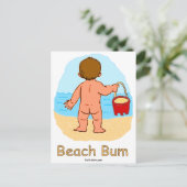 Beach Bum briefkaart (Staand voorkant)