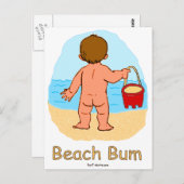 Beach Bum briefkaart (Voorkant / Achterkant)