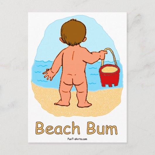 Beach Bum briefkaart (Voorkant)