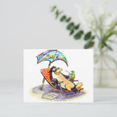 Beach Bum Briefkaart (Staand voorkant)