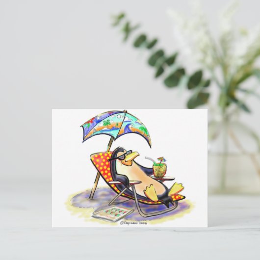 Beach Bum Briefkaart (Staand voorkant)