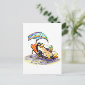 Beach Bum Briefkaart (Staand voorkant)