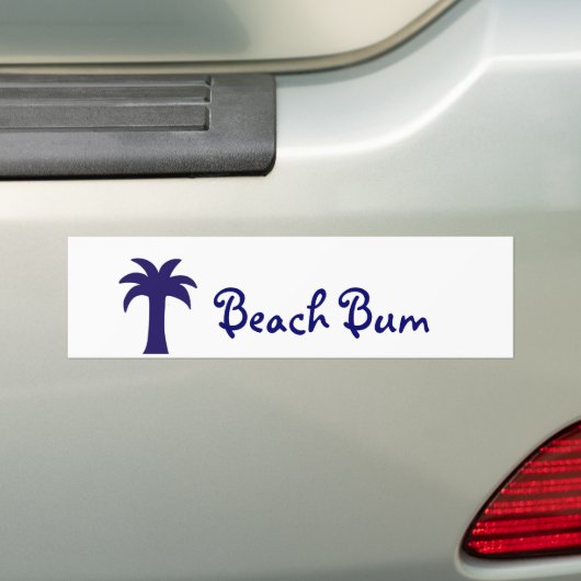 Beach Bum bumper sticker (Op auto)
