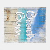 Beach Bum ~ Coastal-teken, stranddeken Fleece Deken (Voorkant (Horizontaal))