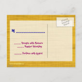 Beach Bum Custom RSVP Briefkaart (Achterkant)